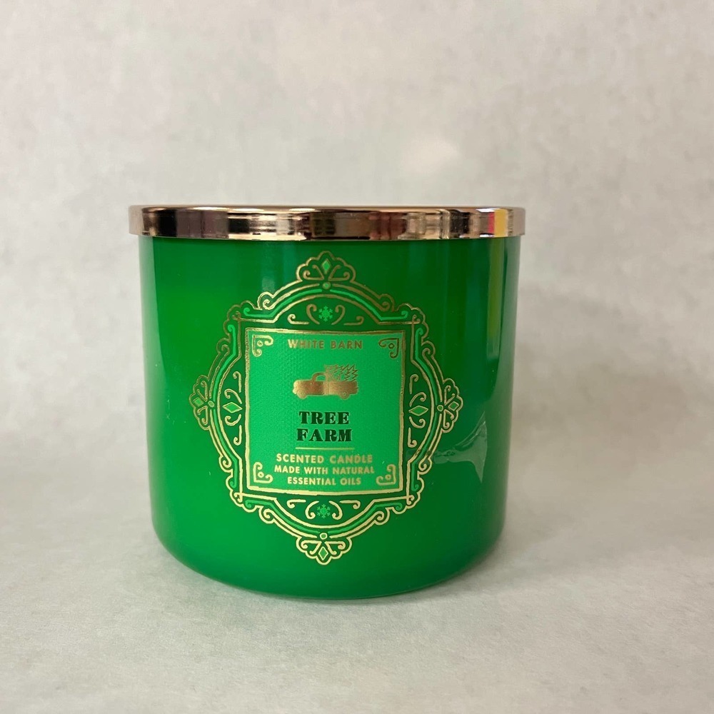 Bath & Body Works Tree Farm Scented 3 Wick Candle New